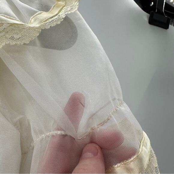 Vintage Union Made Girls Dress Size 7 Ruffle Lace Pleated Short Sleeve 80s Style - Picture 14 of 16